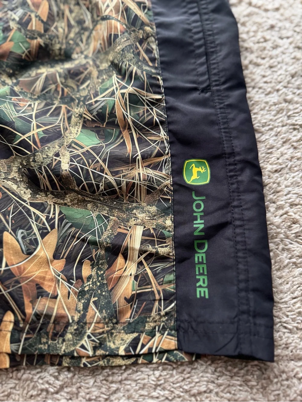 John Deere Boys Camo Swim Trunks Black Green Size XL 14-16